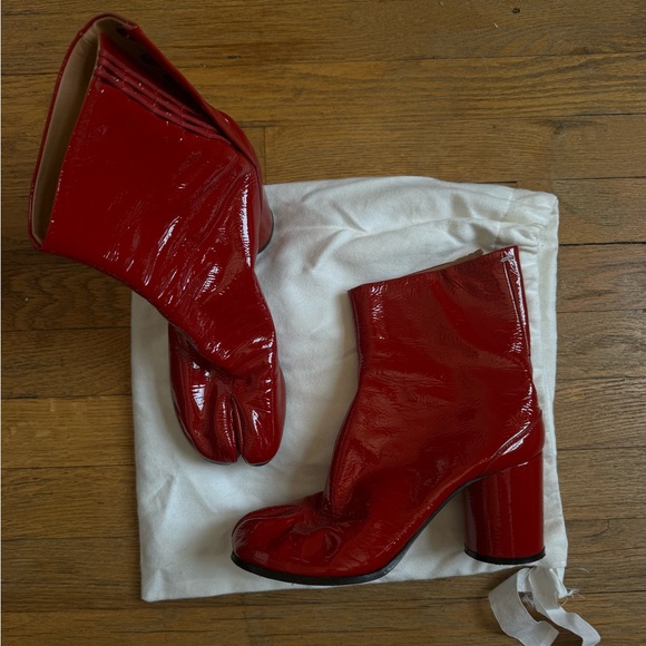 Maison Martin Margiela Shoes - Maison Martin Margiela Red Ankle Boots